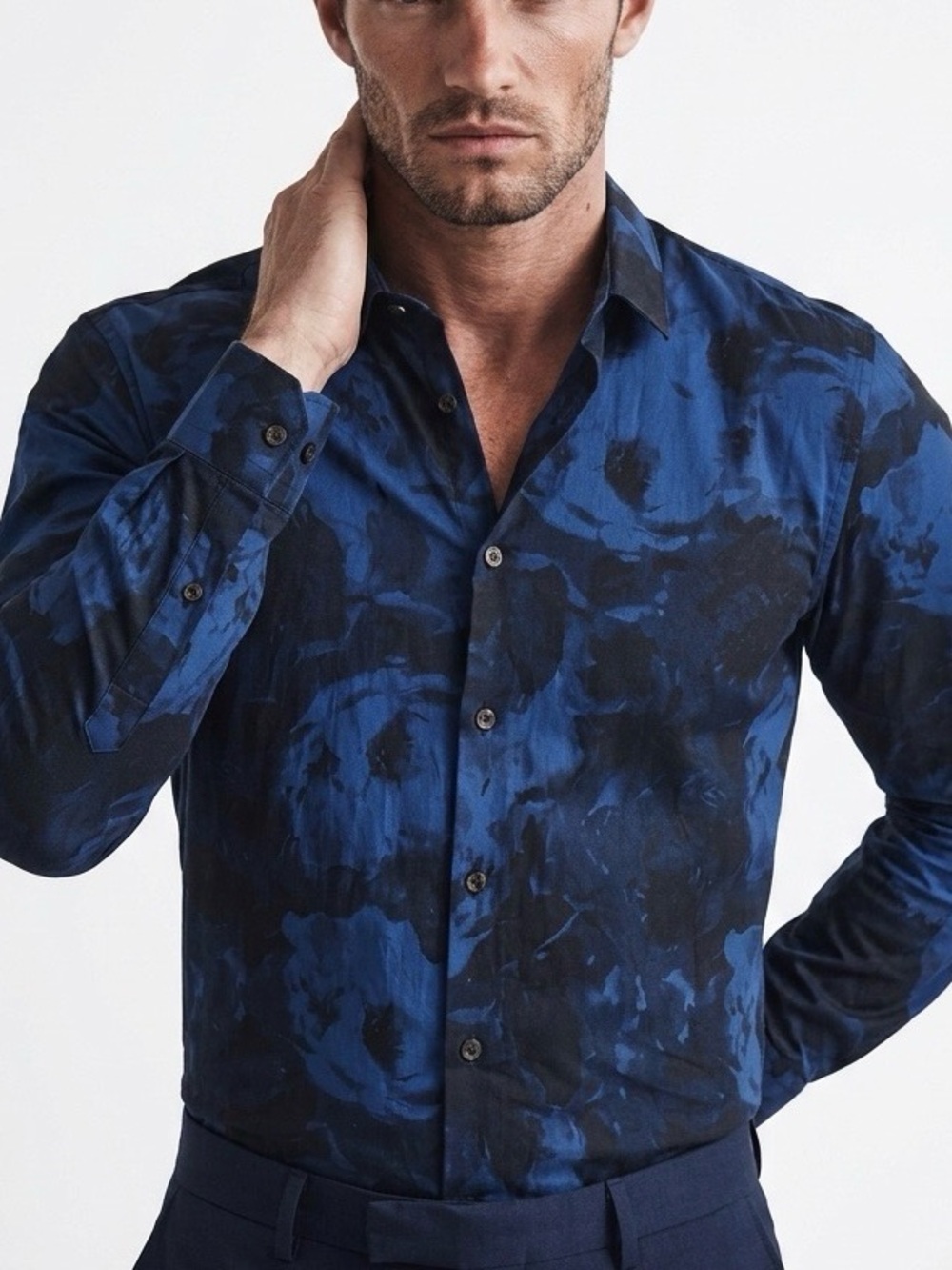 Calvin Klein Men's Black and Blue Shirt Jacket